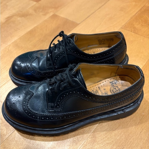 Vintage Dr.Martens Black Brogue Wingtip Shoes US 9 UK 8 black main image 4